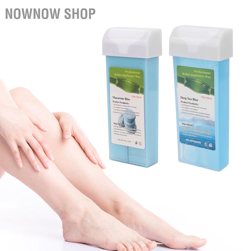 NOWNOW SHOP Rụng Lông Con Lăn Sáp Đổ Tại Nhà Salon Tóc Cuộn Trên Hộp Cho Nách Chân 3.5 Oz