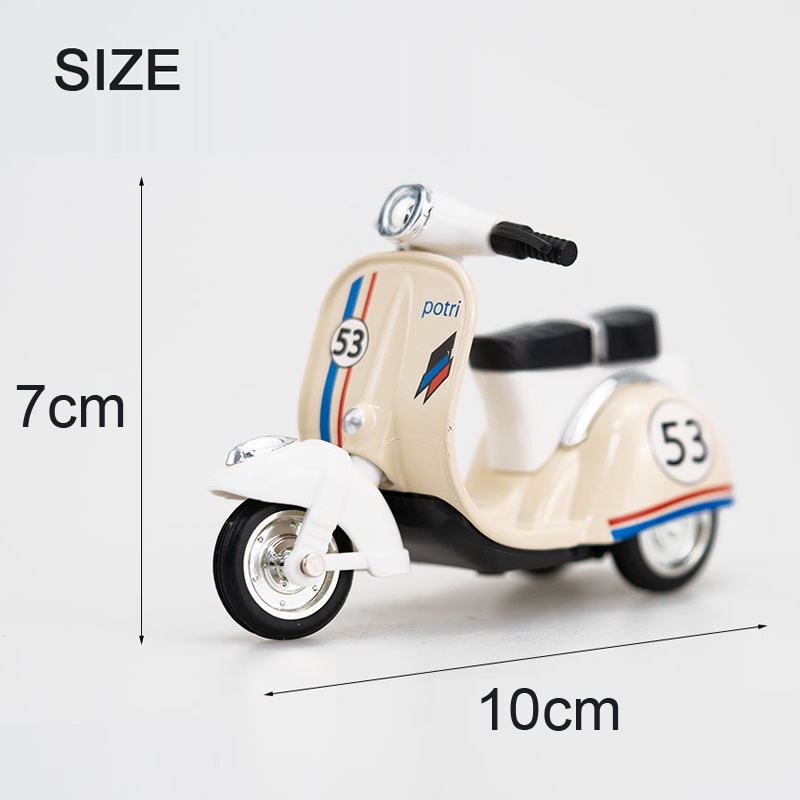 Mô Hình Xe Mô Tô mini Bằng Kim Loại Cổ Điển Có Thanh Trượt Lưng