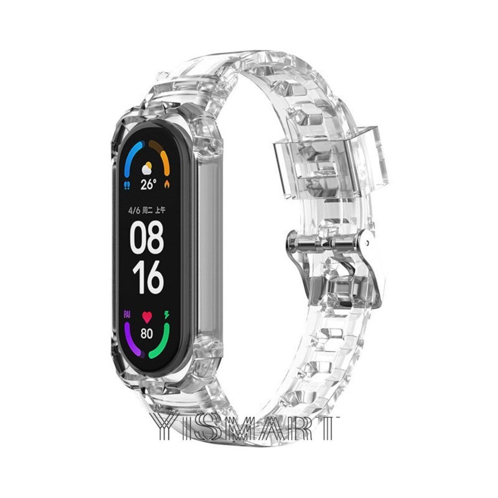 Vỏ glacier cho xiaomi mi band 3 4 5 6 7 dây đeo tay tpu mềm cho miband band 8 phụ kiện dây đeo thay thế