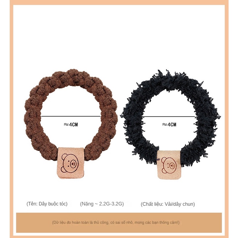 Thun cột tóc hình gấu dễ thương - loại thun mềm không đau tóc