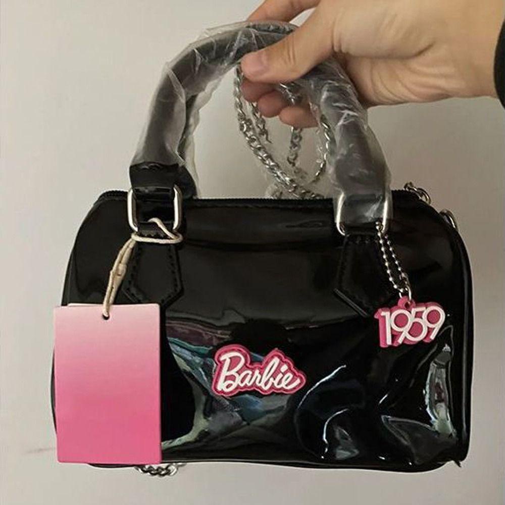 Túi đeo vai barbie shanhai, hình gối da pu, kiểu dáng hình elip kawaii du lịch dung tích lớn