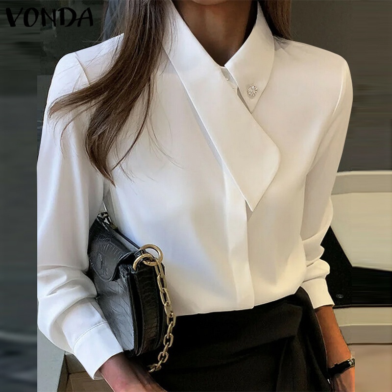 Áo Sơ Mi Tay Dài Cổ Chữ H Phong Cách Vintage Dành Cho Nữ