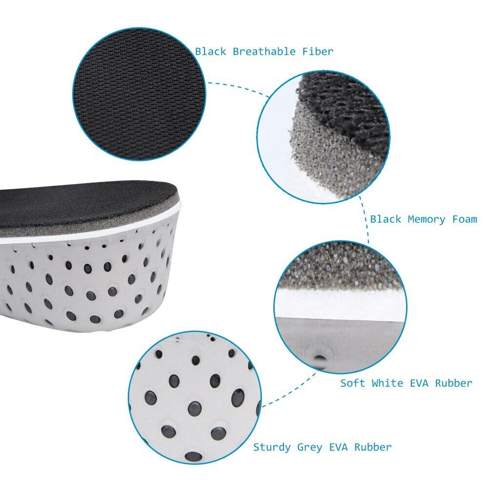 Insole Heel Lift Insert Shoe Pad Height Increase Cushion Elevator Taller