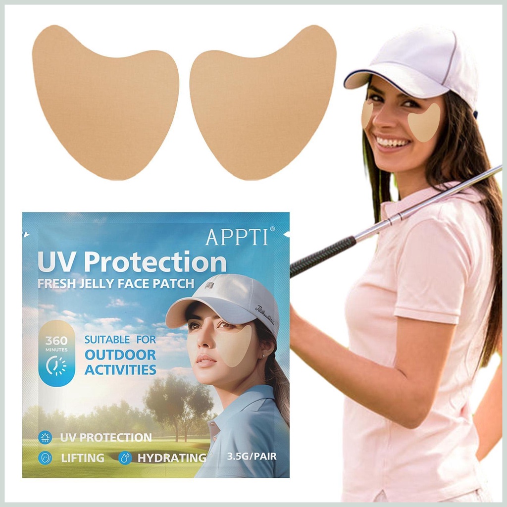 Golf eye mask sunscreen golf sticker thể thao ngoài trời anti-uv jelly hydrogel mask eye sticker kiodvn