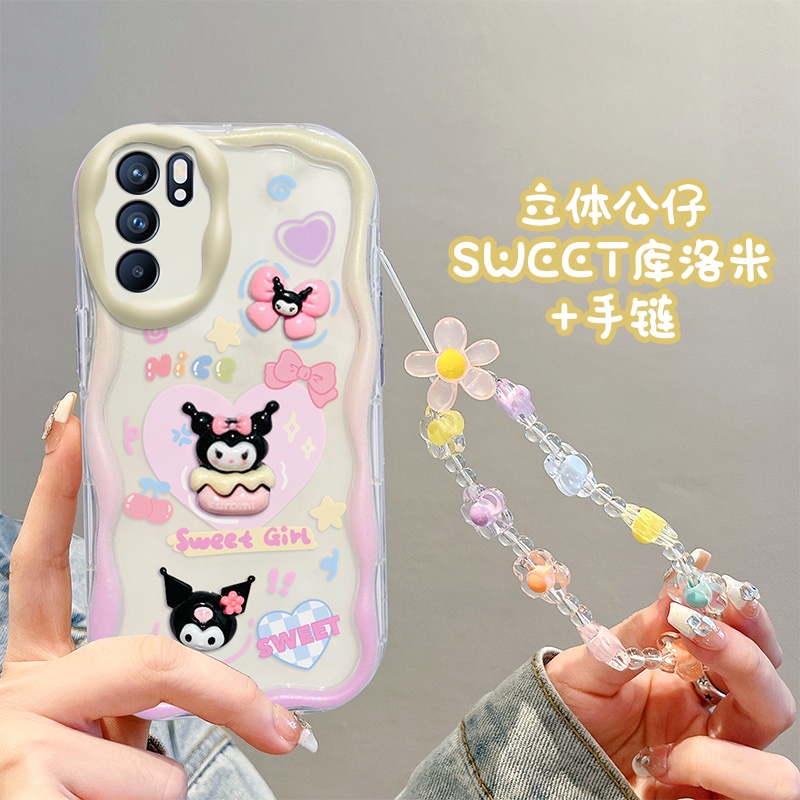 Ốp lưng Oppo Reno 6 ốp Reno 6 5g ốp lưng dễ thương kem cạnh điện thoại ba chiều hình búp bê hình búp bê soft case full case nygz