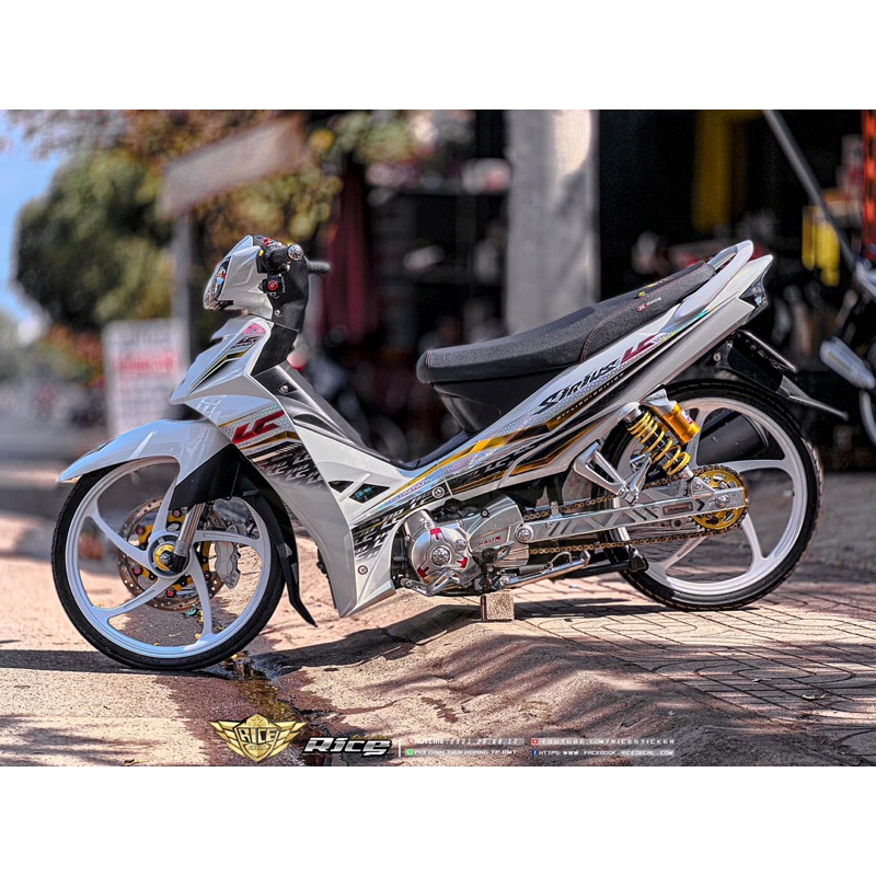 Tem rời sirrius LC xe trắng vàng