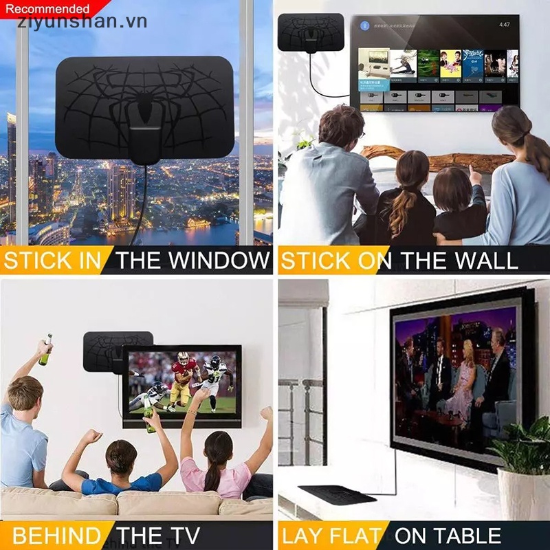 Anten hdtv ziyunshan 1500 dặm anten kỹ thuật số trong nhà dvb-t2 kênh địa phương 4k vn