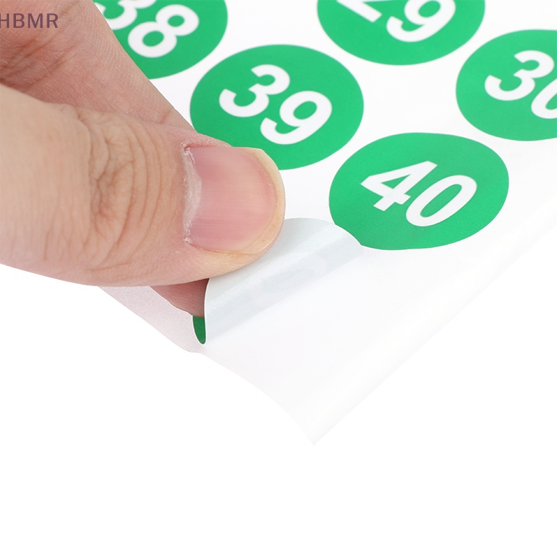 ] 4sheets 1-200 số liên tiếp nhãn tự dính tròn 2,54cm/Decal số nhãn mác quần áo