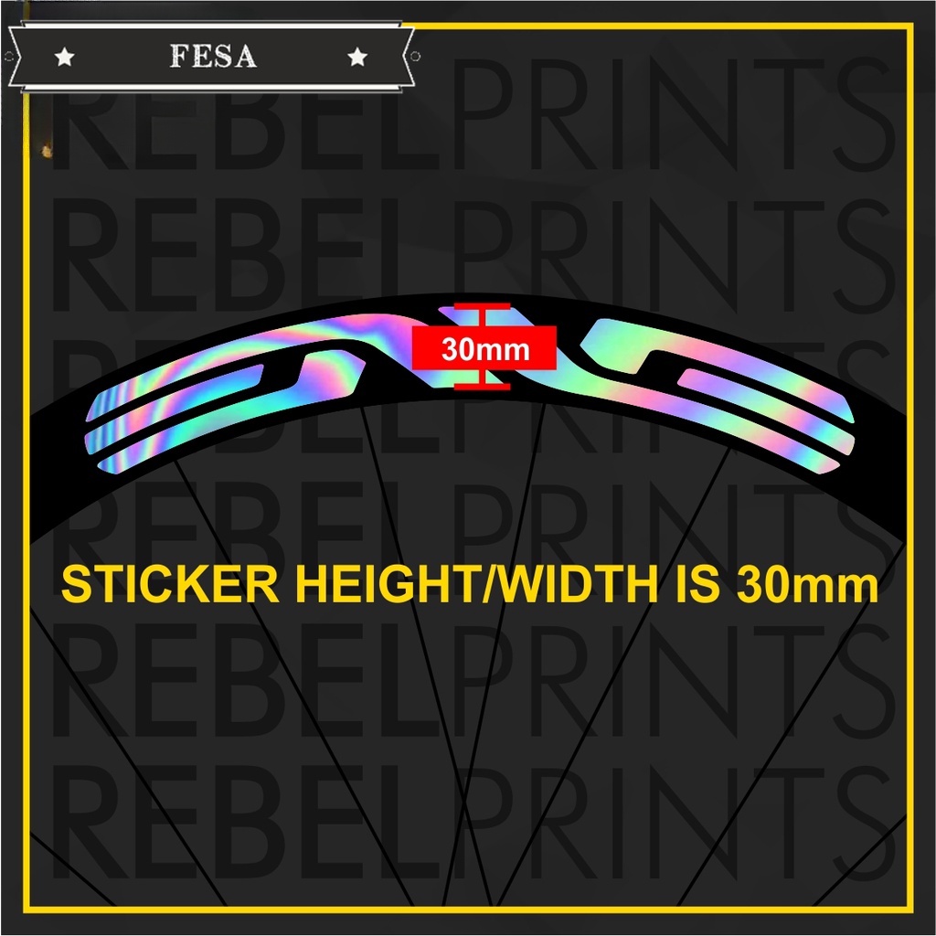 Enve  700c 30mm holographic oil slick wheel rim sticker decal vinyl cho road bike fixie