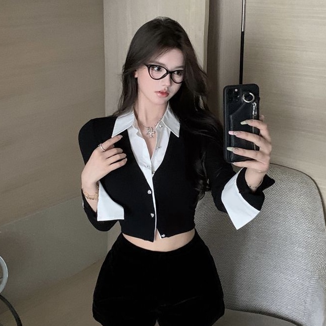 Áo sơ mi COZOK dài tay cá tính thời trang gợi cảm dành cho nữ