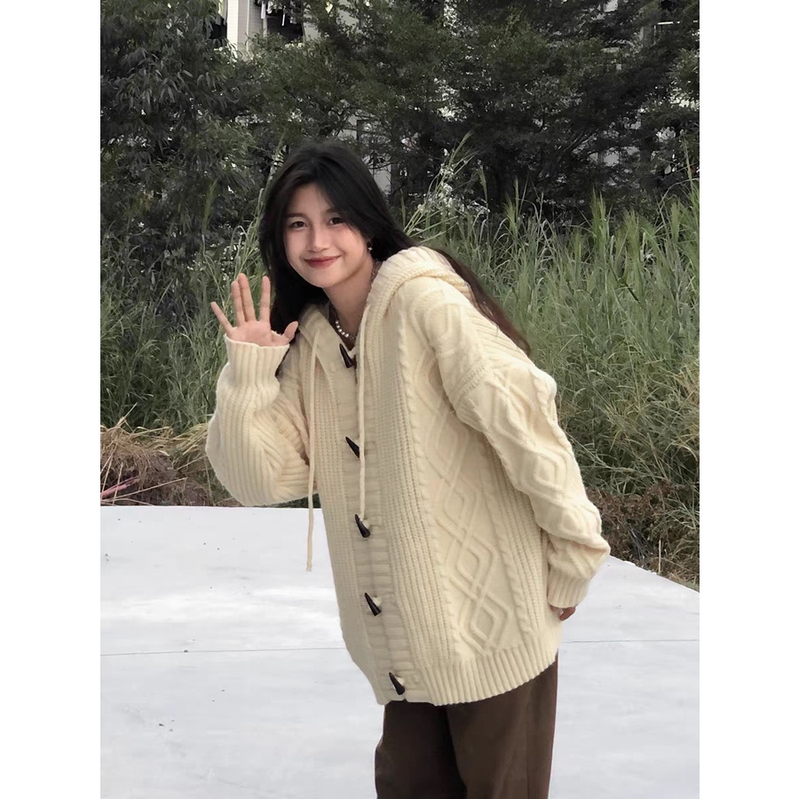 Áo KhoáC Cardigan Có NúT GàI Phong CáCh HàN QuốC Cho Nữ