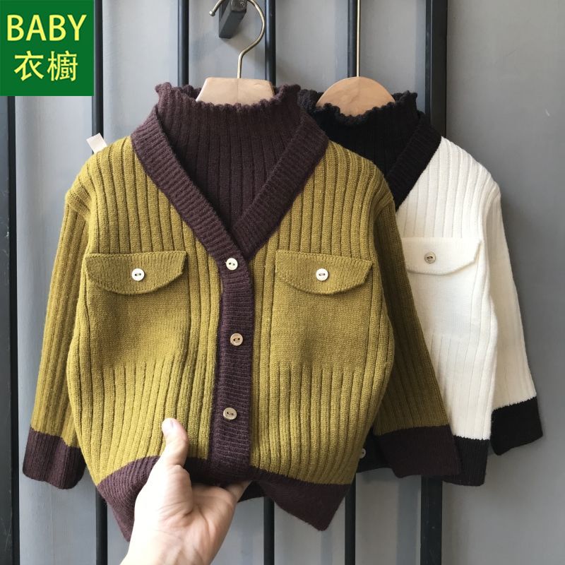 Áo Sweater Giả Hai Lớp Phong Cách Hàn Quốc Thời Trang Thu Đông Mới 2023 Dành Cho Bé Trai