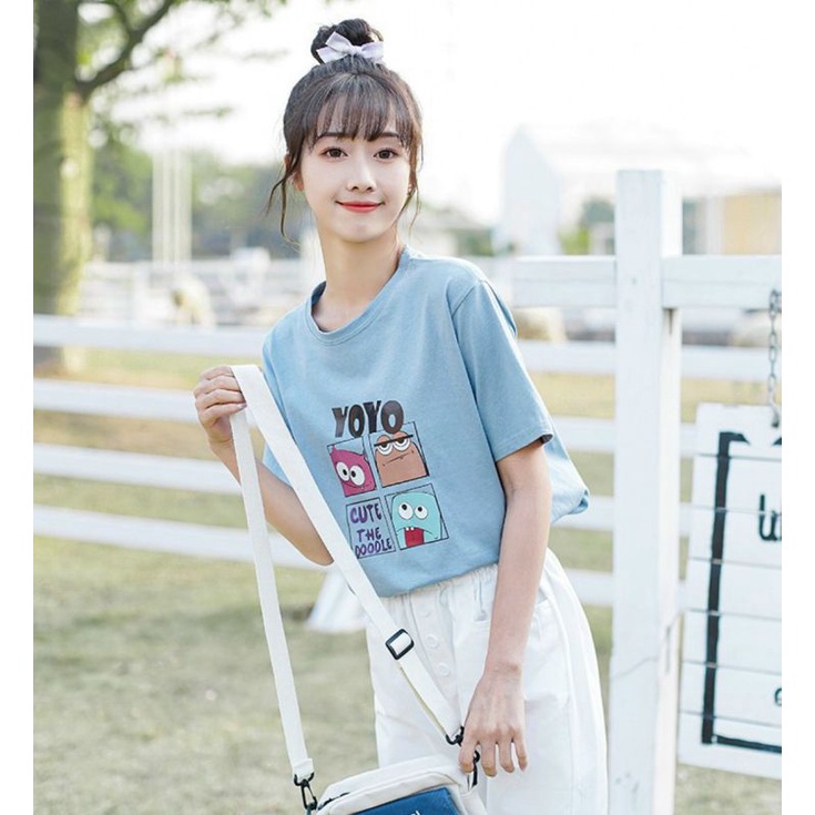 Áo thun nữ cộc tay cao cấp kiểu dáng trẻ trung chất cotton hàng đẹp giá tốt cực xinh Hanava