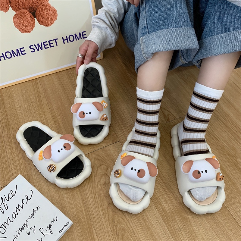 Hoạt Hình Dép Đi Trong Nhà Thiết Kế Hình Cún Con Dễ Thương Dành Cho Nữ