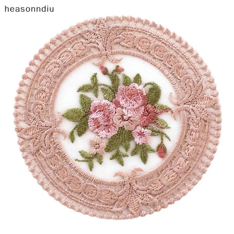 Heasonndiu vintage lace coaster placemat thêu bát ly cà phê coaster plate mat vn