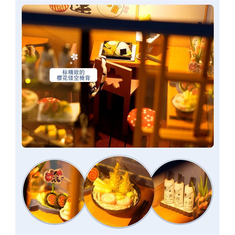 Mô Hình Nhà Hàng Sushi Mini Tự Lắp Ráp O5JZ Kiểu Nhật Bản Dùng Làm Quà Tặng Sinh Nhật