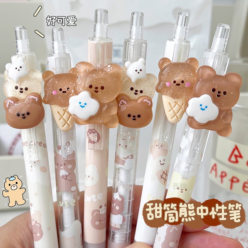 Bút Gel Ngòi 0.5mm Mực Đen Vừa Mượt Vừa Đáng Yêu