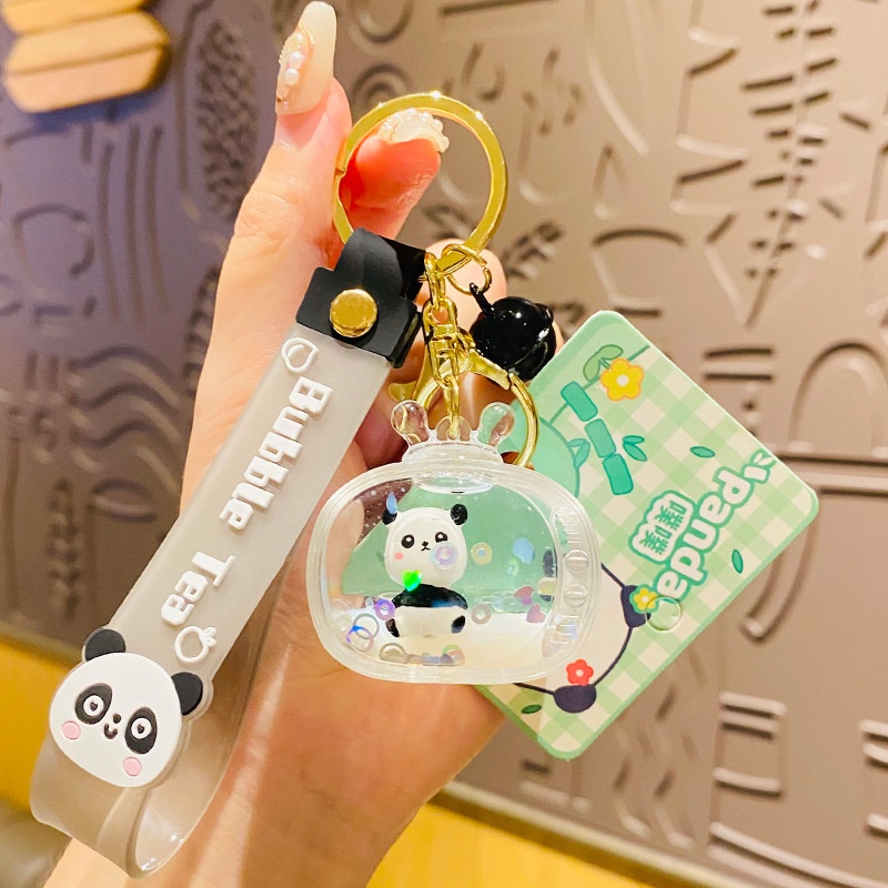 Hoạt Hình Móc Khóa Hình Gấu Trúc / Bình Sữa Đáng Yêu