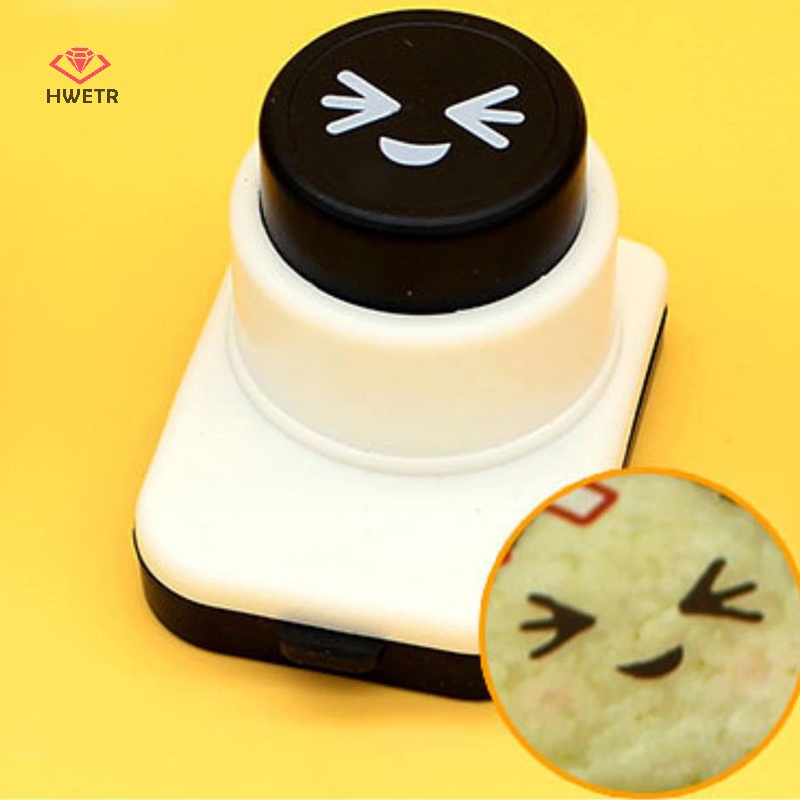 Hwetr phim hoạt hình khuôn cơm nắm tự làm khuôn mặt cười hình dạng khuôn mặt cắt rong biển bento sushi dụng cụ mới