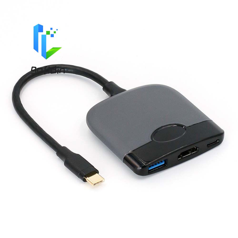Bộ Chia Cổng USB C 3.0 Hub 3 Trong 1 Cho Máy Chơi Game Nintendo Switch TV Dock Type C Sang HDMI