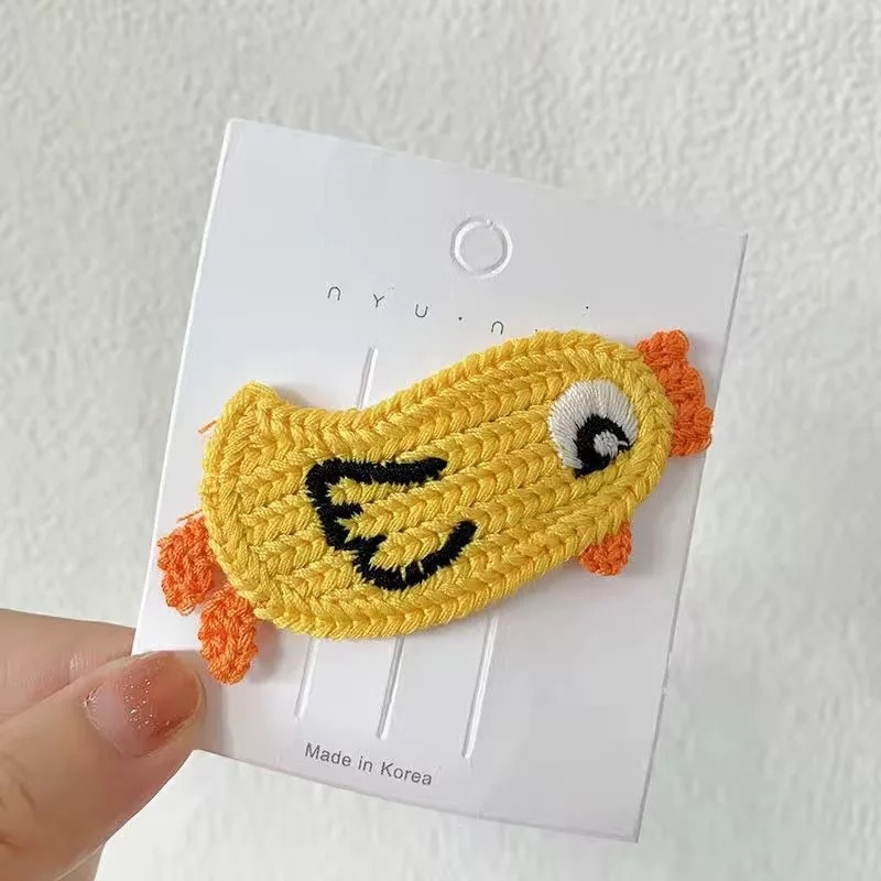 Kẹp Tóc Vải Len Nhỏ Hoạt Hình Dễ Thương Phong Cách Hàn Quốc Cho Nữ