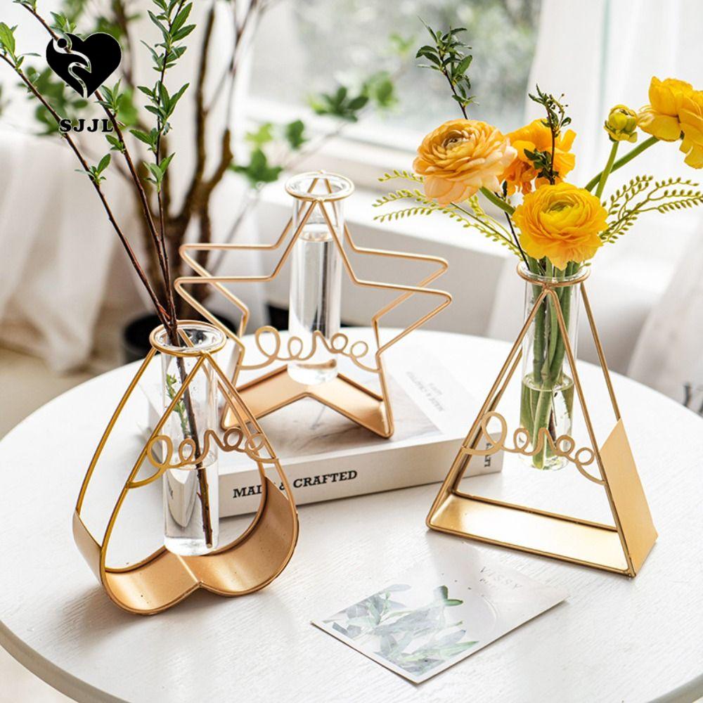 SJJL Bình ống bắc âu sáng tạo ánh sáng sang trọng trang trí nội thất để bàn trang trí cắm hoa đám cưới cây tiệc kệ