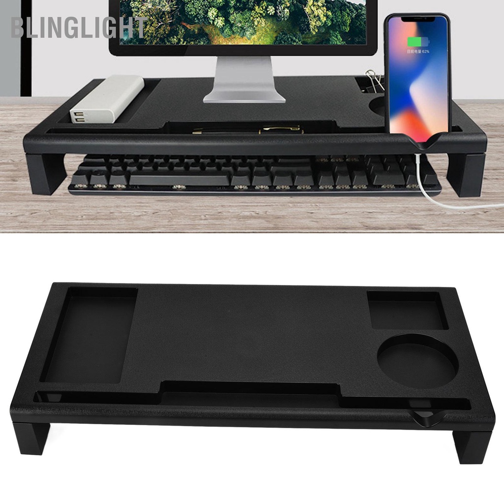 Blinglight Giá Đỡ Màn Hình Nâng USB Máy Tính Để Bàn Làm Việc Sắp Xếp Lưu Trữ Laptop Cho Văn Phòng Học Tập