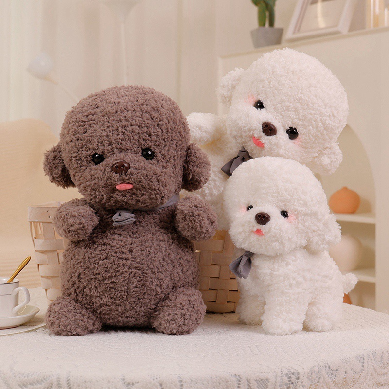 Chú Chó Bichon Nhồi Bông Dễ Thương Dùng Làm Gối Ôm