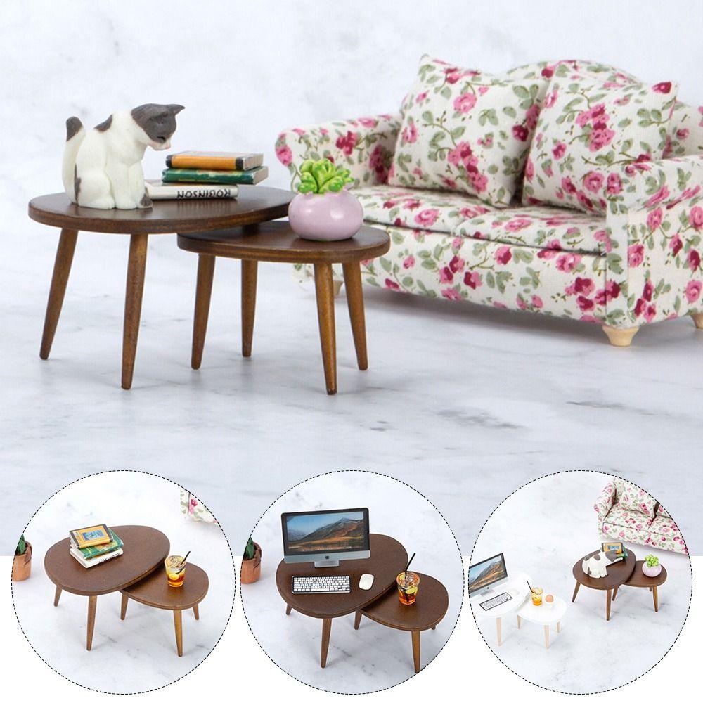 LUOL Mô Hình Bậc Thang Gỗ 10 Kiểu Tỉ Lệ 1 / 12 Trang Trí Nhà Búp Bê