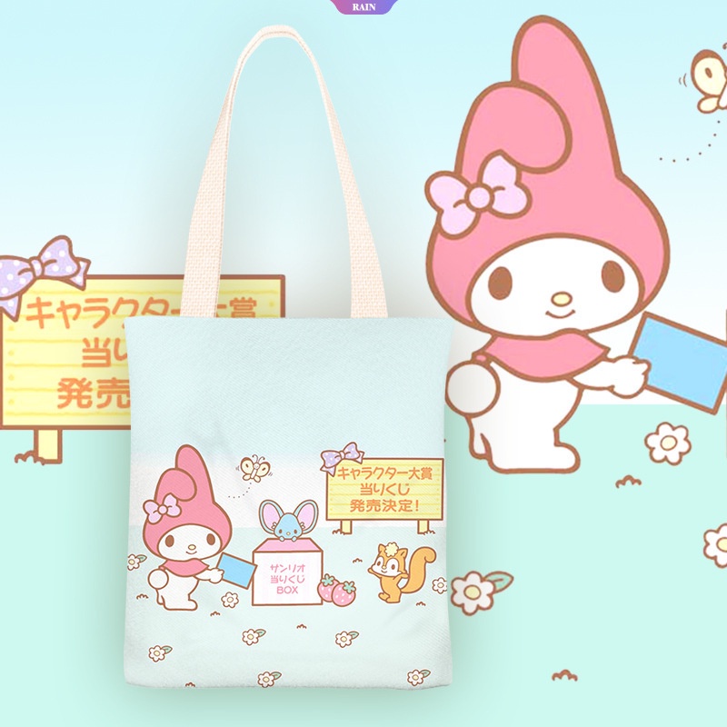 Túi Xách Canvas Họa Tiết Hoạt Hình Sanrio My Melody Phong Cách Nhật Bản 2023