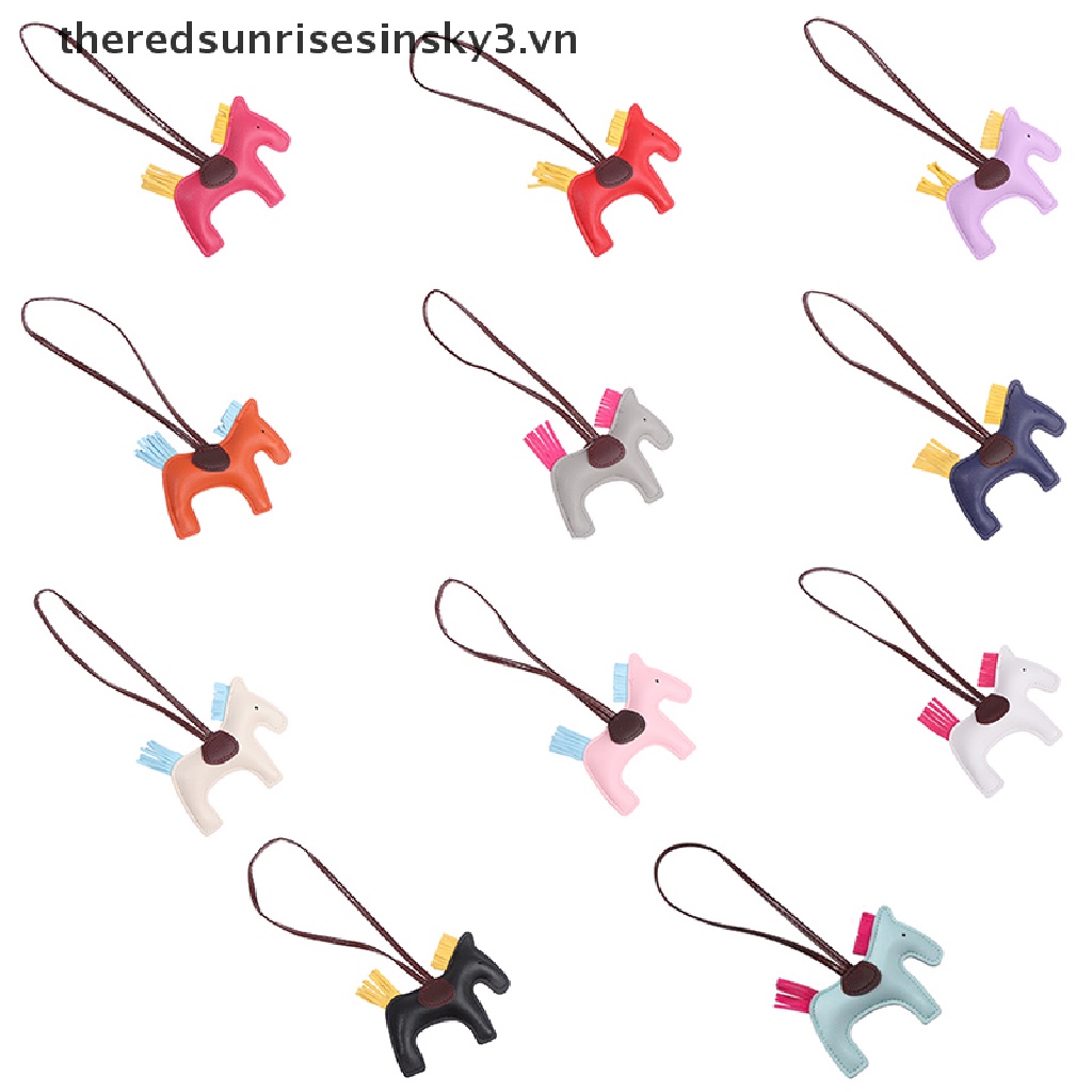 ## Móc Khóa Da PU Thủ Công Hình Ngựa Thời Trang Cho Nữ