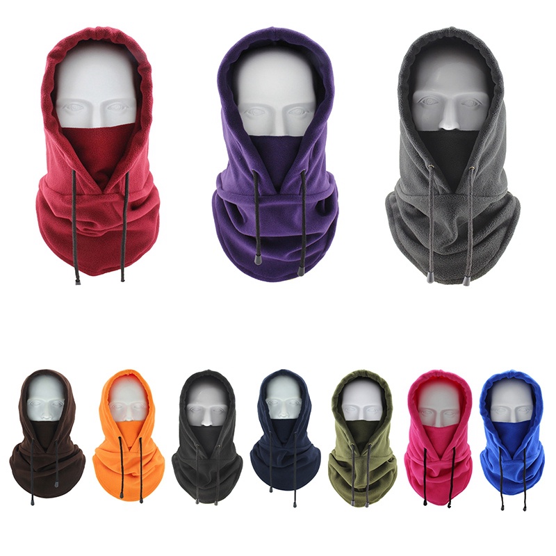 Fancy Mới Mũ Trùm Đầu Thể Thao Mùa Đông Chống Gió Giữ Ấm Có Đệm Lót Vải Lông Đi Xe Đạp Trượt Tuyết Ngoài