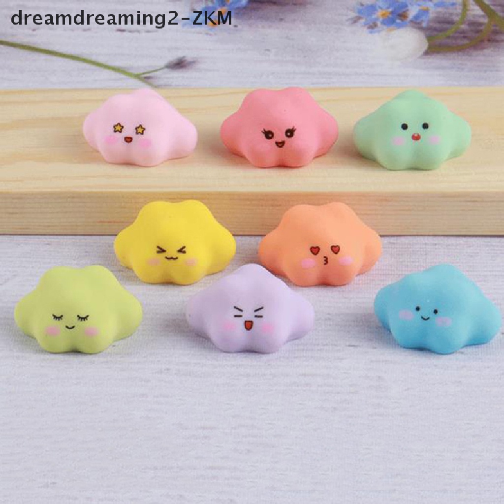 [Dreaming] Bộ 2 Mô Hình Búp Bê Hoạt Hình Đám Mây Mini Bằng Nhựa Phát Sáng Trang Trí Tiểu Cảnh / Nhà Cửa / Sân Vườn