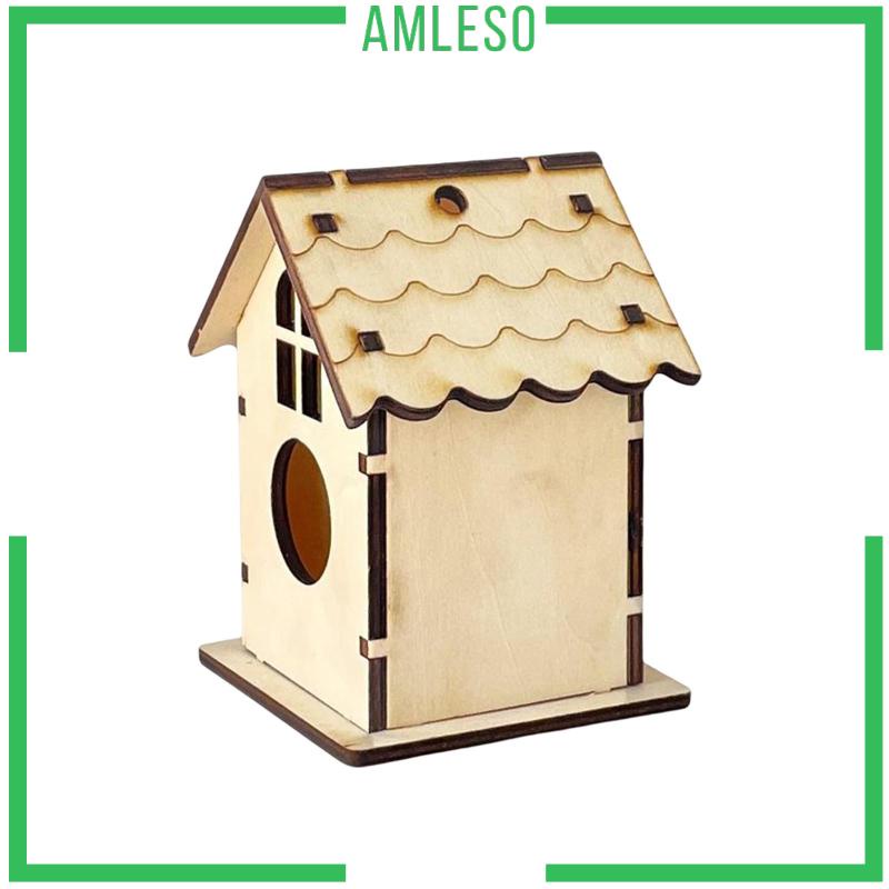 Lồng Chim Bằng Gỗ Chưa Hoàn Thành Dùng Trong Nhà Hoặc Ngoài Trời