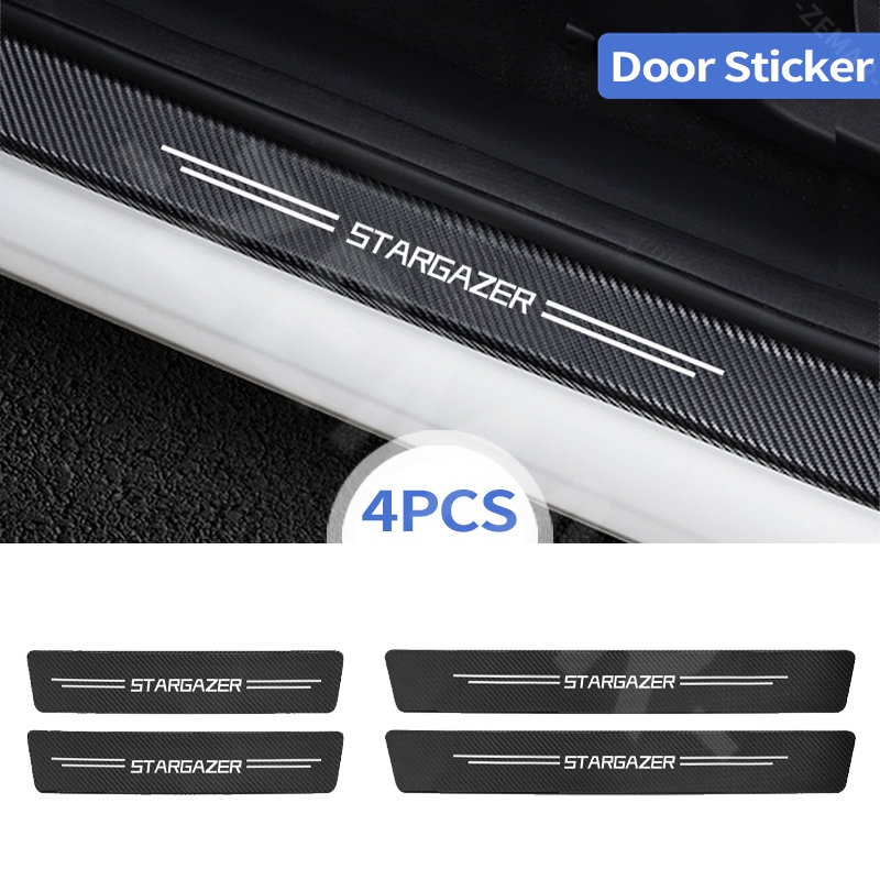 Bộ 4 Miếng Dán Cửa Xe Hơi Chống Trầy Xước Bằng Sợi Carbon Cho Hyundai Stargazer