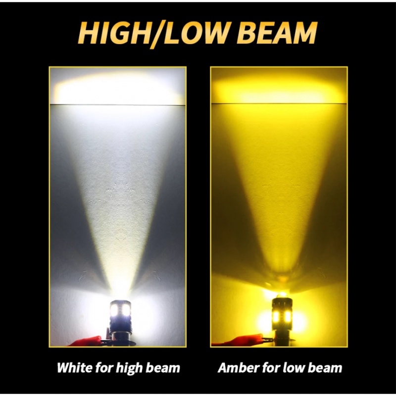 Đèn Pha Siêu Sáng H4 Led BA20D T19 P15D 8000LM 6000K Chuyên Dụng Cho Xe Mô Tô ATV UTV