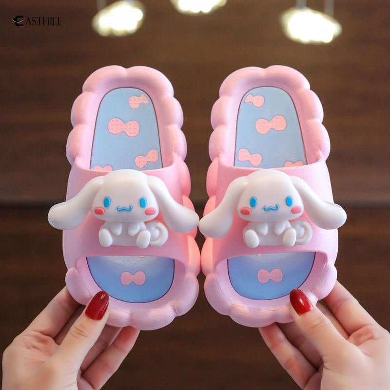SANRIO Dép Đi Trong Nhà Chống Trượt Họa Tiết Hoạt Hình Mymelody Kuromi Cinnamoroll Đáng Yêu Cho Trẻ Em