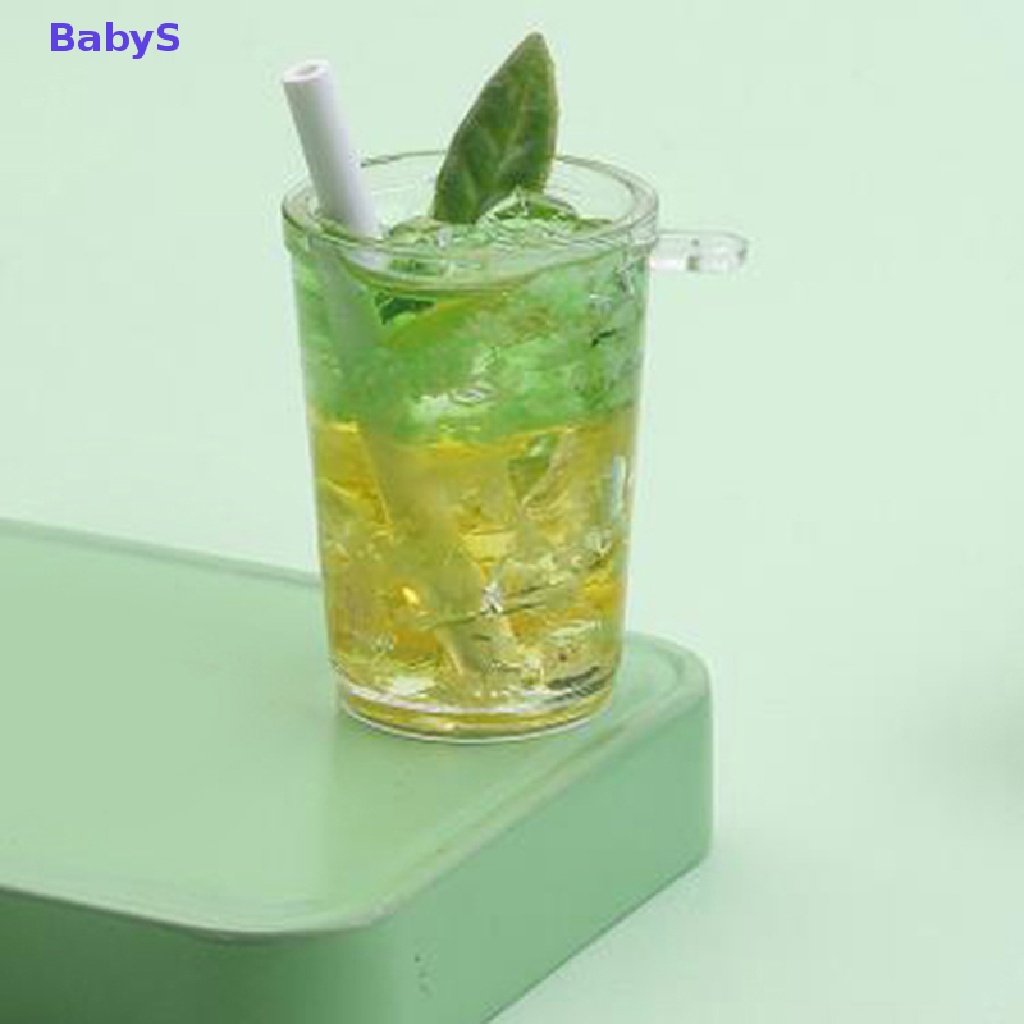 Móc Khóa Hai Màu Hình Ly Nước Trái Cây Dễ Thương Dùng Làm Đồ Chơi / Móc Khóa DIY