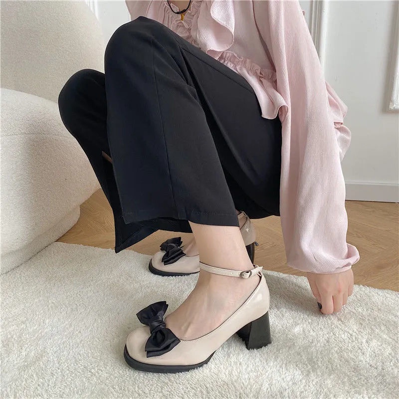 Giày nữ giày cao gót nữ dép nữ đế cao Giày JK dép xăng đan nữ giày mary jane 6cm giày lolita