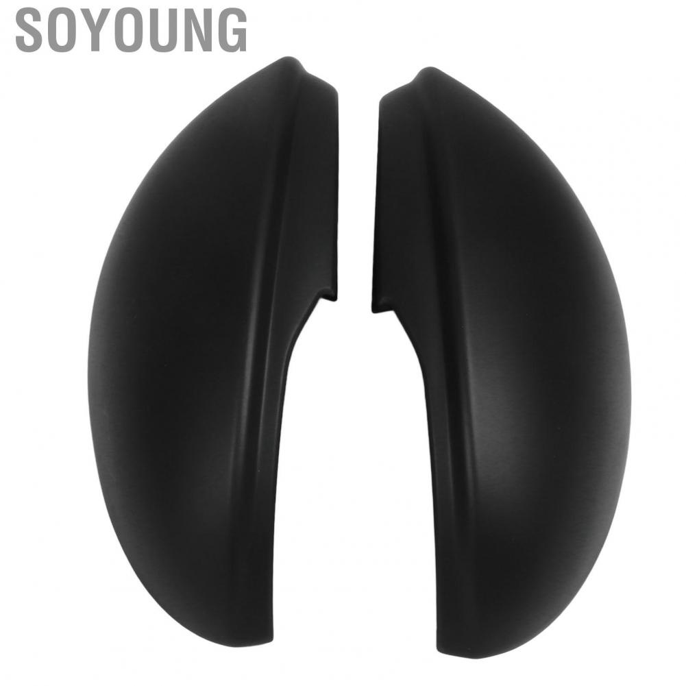 Soyoung Exterior Mirror Cover Protector  Rearview Decoration Impact Proof Crack Durable Easy Installation Matte Black for Car