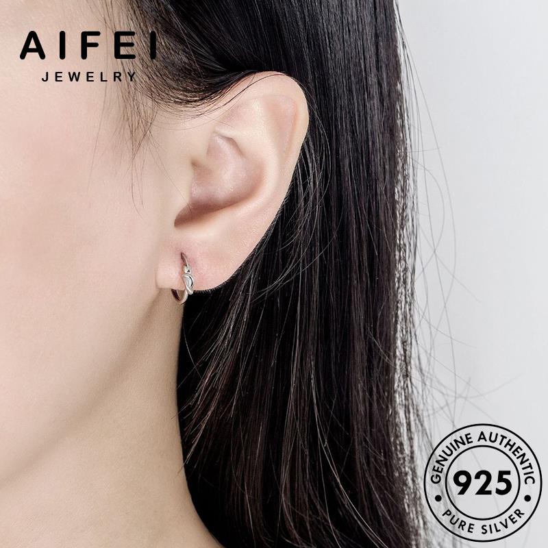 AIFEI JEWELRY vành tròn thật tai nữ vòng quốc giản xỏ bạc tua nguyên vàng thời sức khuyên 925 hàn kiện bông tròn bản Thời phụ đơn trang E692