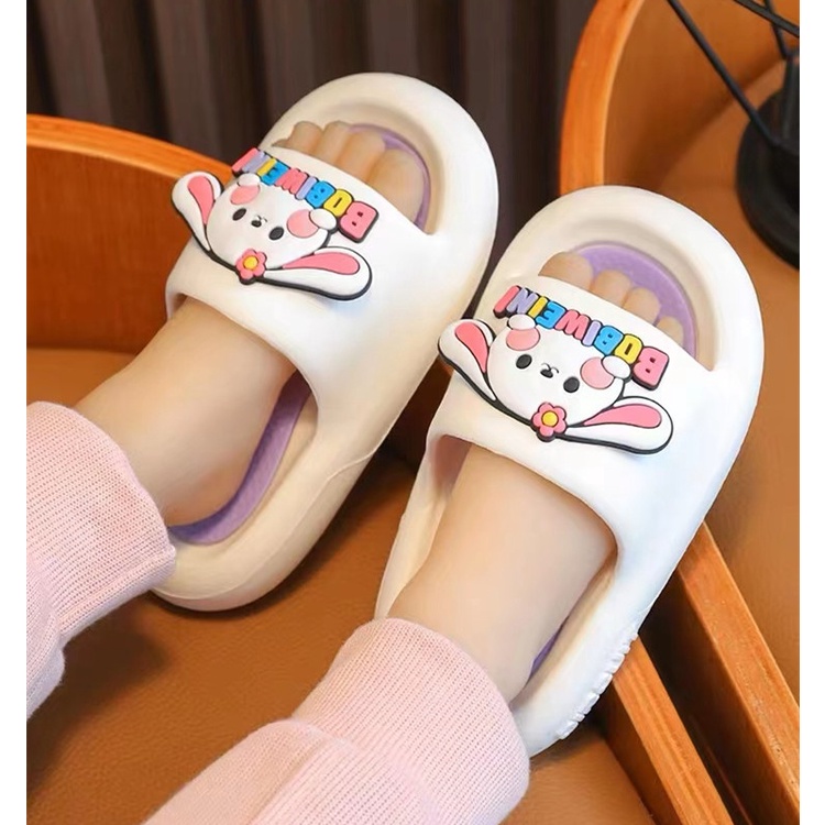 Dép Đi Trong Nhà Đế Mềm Chống Trượt Họa Tiết Hoạt Hình Dễ Thương Cho Bé Gái