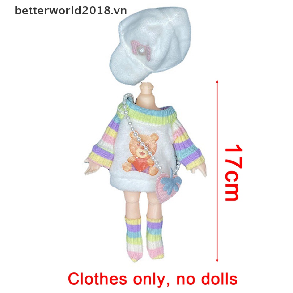 Búp Bê BJD 16CM Kèm Quần Áo Và Băng Đô Dễ Thương