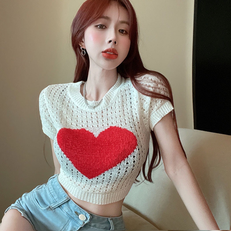 Áo Thun Crop Top Tay Ngắn Cổ Tròn Dáng Rộng Thời Trang Mùa Hè Phong Cách Hàn Quốc Cho Nữ
