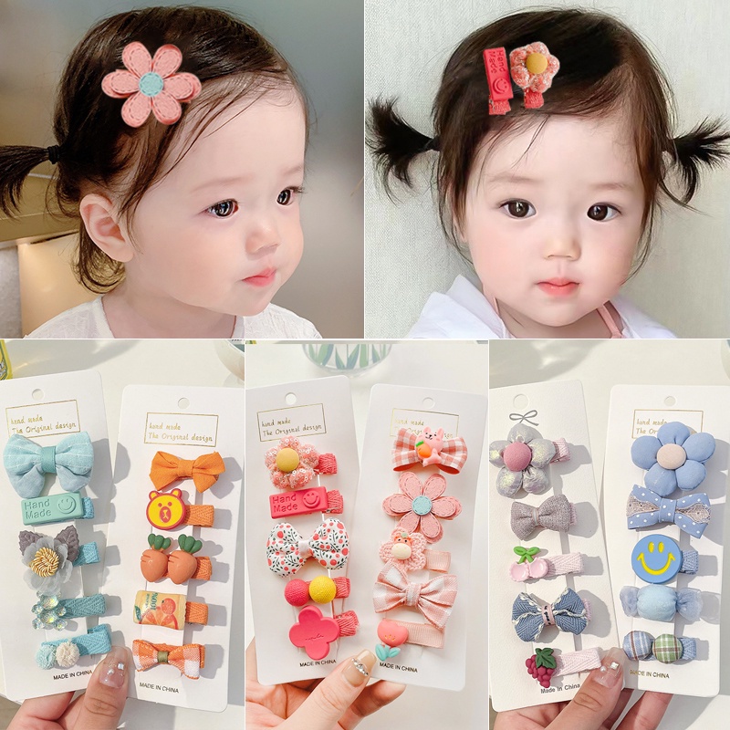 Set 5 Kẹp Tóc Dễ Thương Chất Lượng Cao Cho Bé