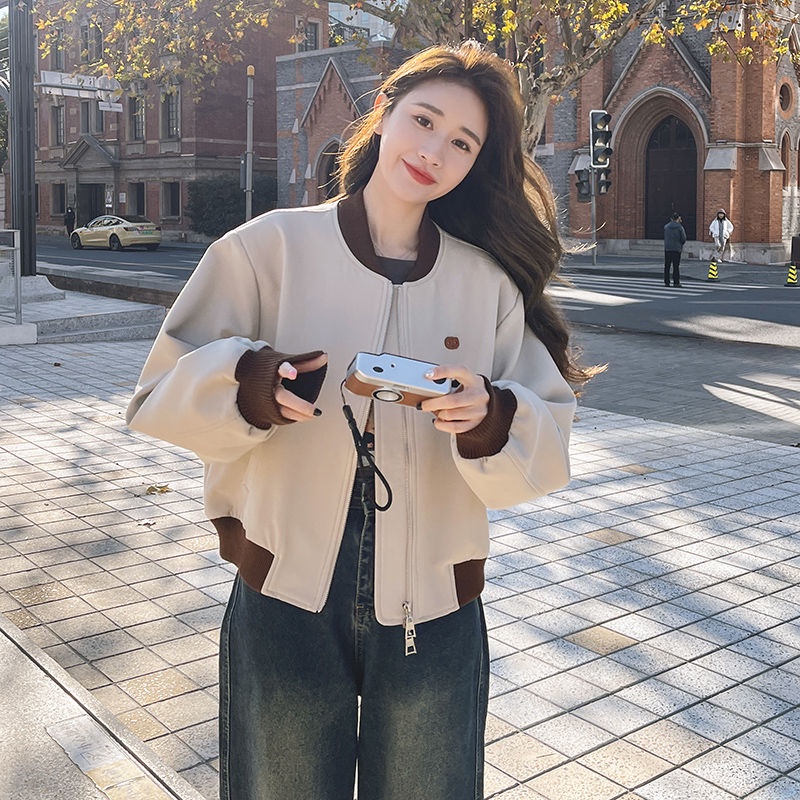 cardigan bigsize cardigan nam áo cánh chim  áo khoác gió có mũ áo khoác local brand Áo khoác nữ Áo Khoác Bóng Chày oversize Màu Sắc Tương Phản Phong Cách Hàn Quốc Mới 2023 Dễ Phối Đồ Thời Trang Đường Phố Cho Nữ a 'c local brand a' o pho '020 ng