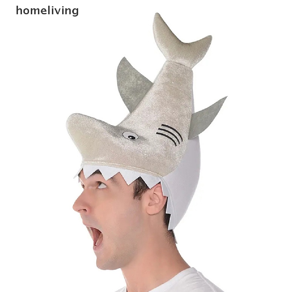 Mũ Cá Mập Nhồi Bông Hóa Trang Halloween Vui Nhộn Cho Người Lớn