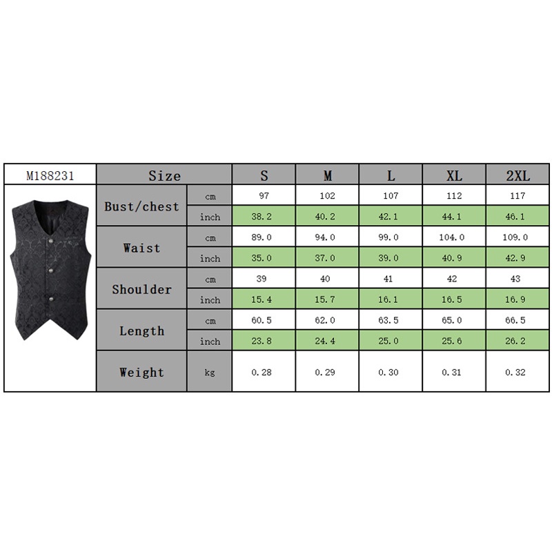 Áo Vest Hóa Trang Trung Cổ Kèm Cà Vạt Jabot Phong Cách Gothic Cho Nam