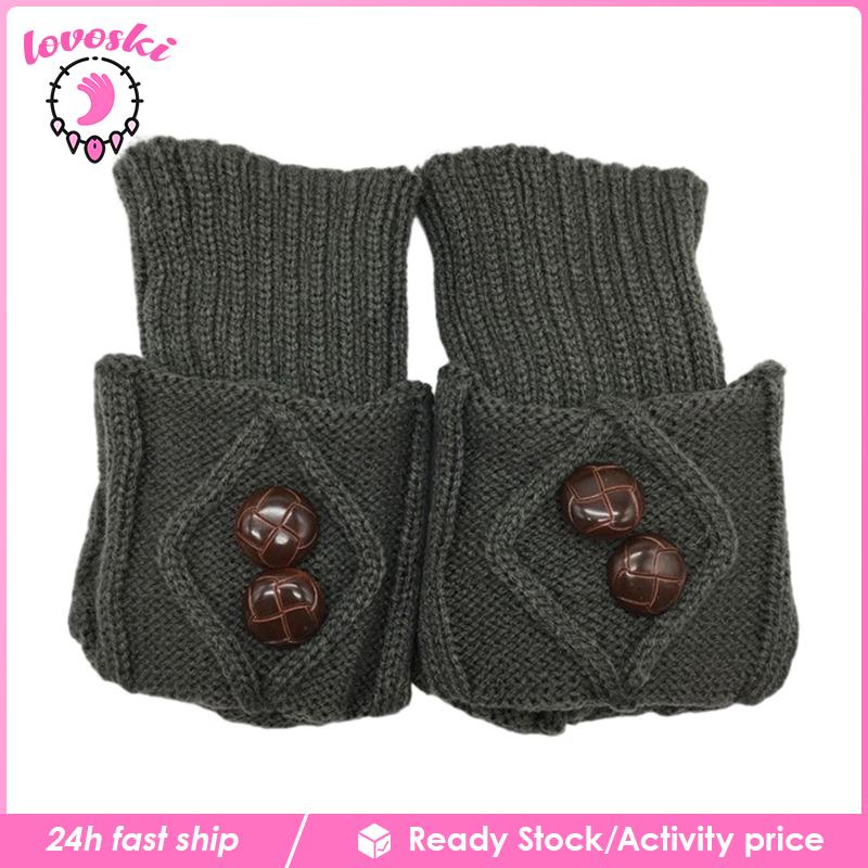 [Lovoski] Vớ Ống Chân Dệt Kim Giữ Ấm Mùa Đông Thời Trang Cho Nữ