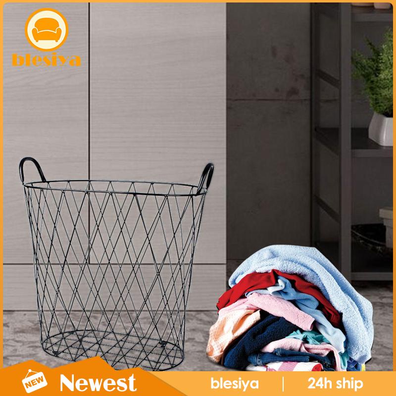 Giỏ Đựng Đồ Giặt Bằng Sắt Có Tay Cầm Trang Trí Nhà Cửa